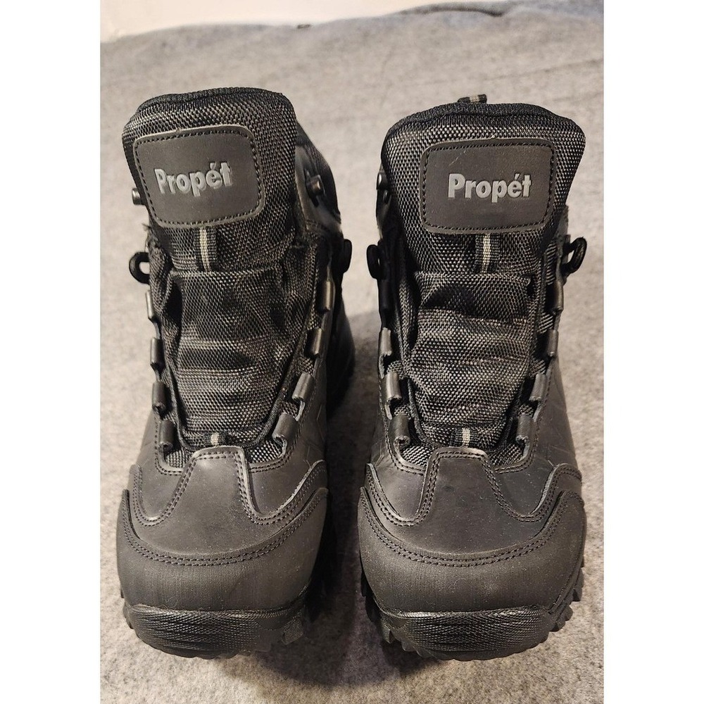 Propet Boots Mens Size 9 EEE Black Leather Waterproof Snow Hiking MBA052L - Picture 2 of 12